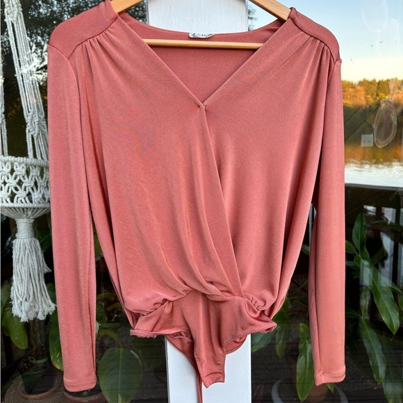 Intimately Free People Turnt Bodysuit Long Sleeve Draped Thong Size S - Picture 1 of 8